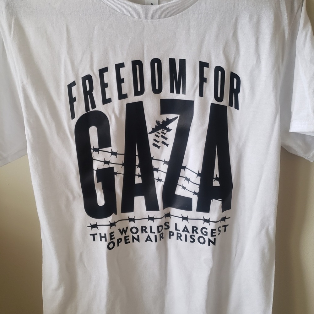 Freedom for Gaza Brand New Soft Size Small Unisex White T-Shirt